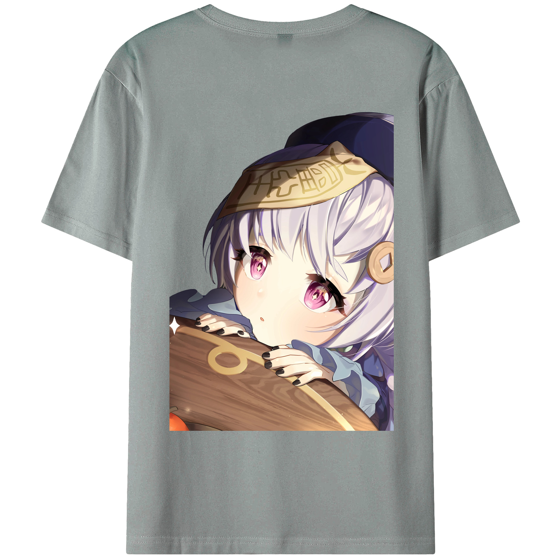 げんし神 七七 なな  genshin Nana 綿100％ メンズ半袖Tシャツ（バックプリント） 通気性